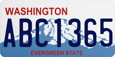 WA license plate ABC1365