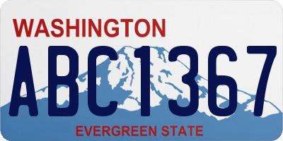 WA license plate ABC1367