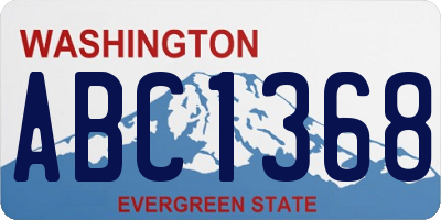 WA license plate ABC1368