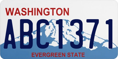 WA license plate ABC1371