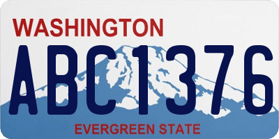 WA license plate ABC1376