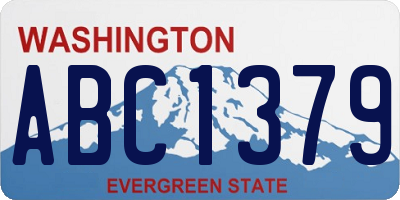 WA license plate ABC1379