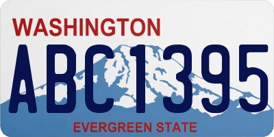 WA license plate ABC1395