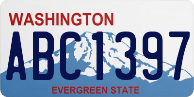 WA license plate ABC1397