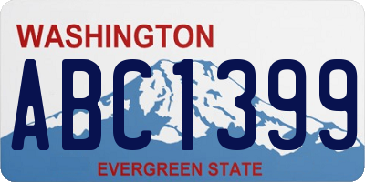 WA license plate ABC1399