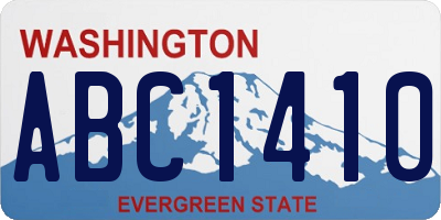 WA license plate ABC1410