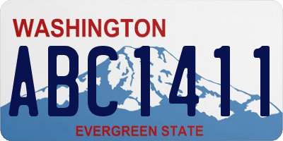 WA license plate ABC1411