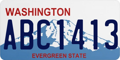 WA license plate ABC1413