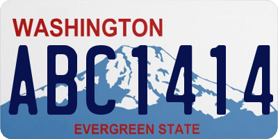 WA license plate ABC1414