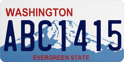 WA license plate ABC1415