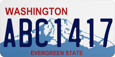 WA license plate ABC1417