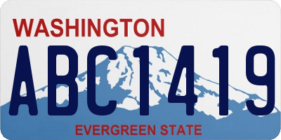 WA license plate ABC1419