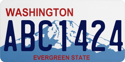 WA license plate ABC1424