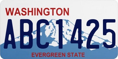 WA license plate ABC1425