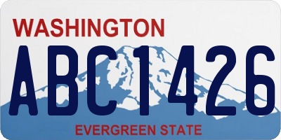 WA license plate ABC1426