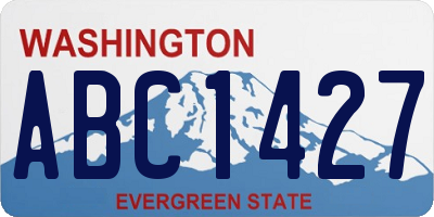 WA license plate ABC1427
