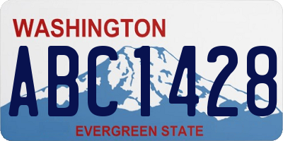 WA license plate ABC1428