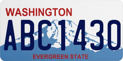 WA license plate ABC1430