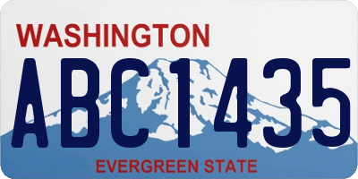 WA license plate ABC1435