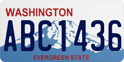 WA license plate ABC1436