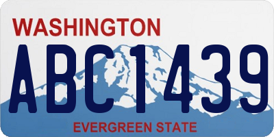 WA license plate ABC1439