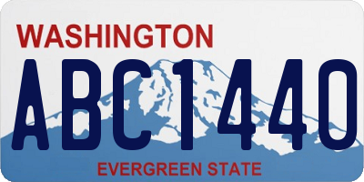 WA license plate ABC1440