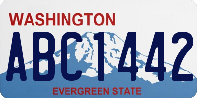 WA license plate ABC1442