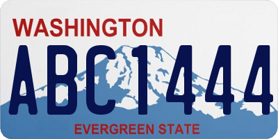 WA license plate ABC1444
