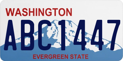 WA license plate ABC1447