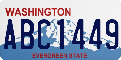 WA license plate ABC1449