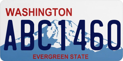 WA license plate ABC1460