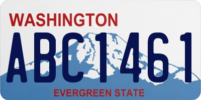 WA license plate ABC1461