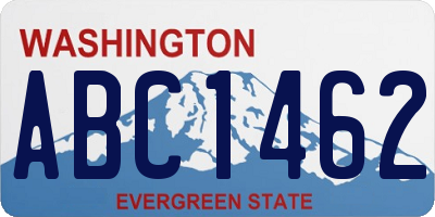 WA license plate ABC1462