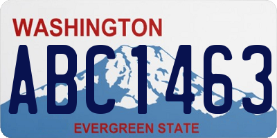 WA license plate ABC1463