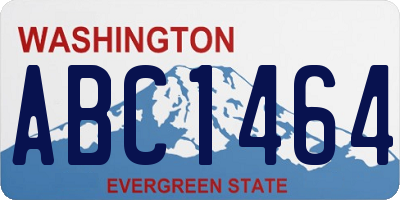 WA license plate ABC1464