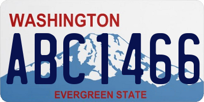 WA license plate ABC1466