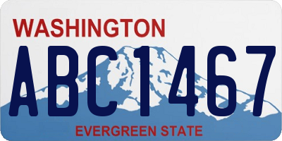 WA license plate ABC1467