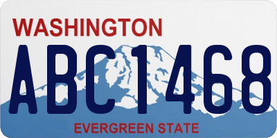 WA license plate ABC1468