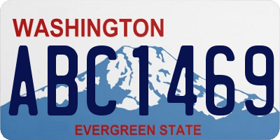 WA license plate ABC1469
