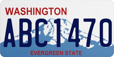 WA license plate ABC1470