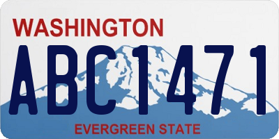 WA license plate ABC1471