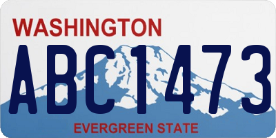 WA license plate ABC1473