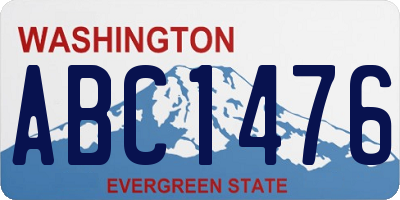 WA license plate ABC1476