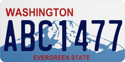 WA license plate ABC1477