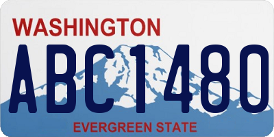 WA license plate ABC1480
