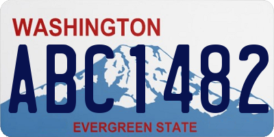 WA license plate ABC1482