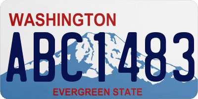 WA license plate ABC1483