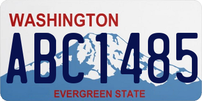 WA license plate ABC1485