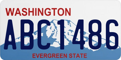 WA license plate ABC1486