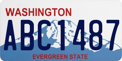 WA license plate ABC1487